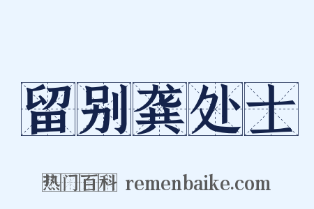留别龚处士是什么意思的图片